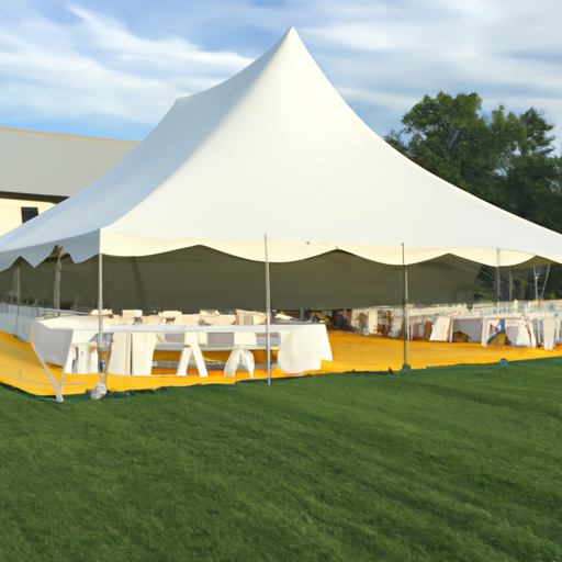 event tent setup