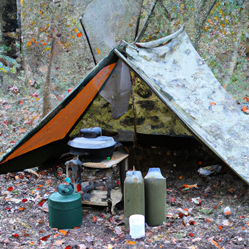 hunting tent with stove