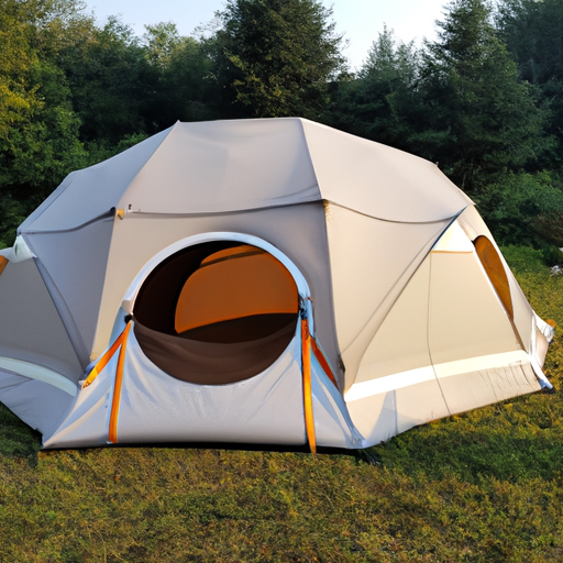 6 person dome tent setup