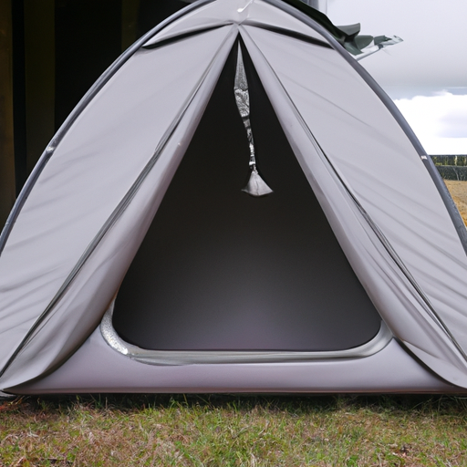 camping in a wall tent