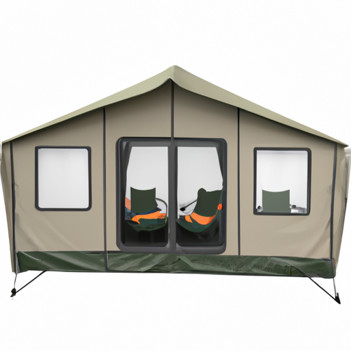 6 person straight wall cabin tent with screen room